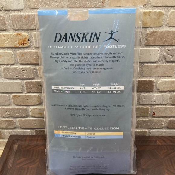 Danskin Girls Footless Tights - Picture 2 of 8